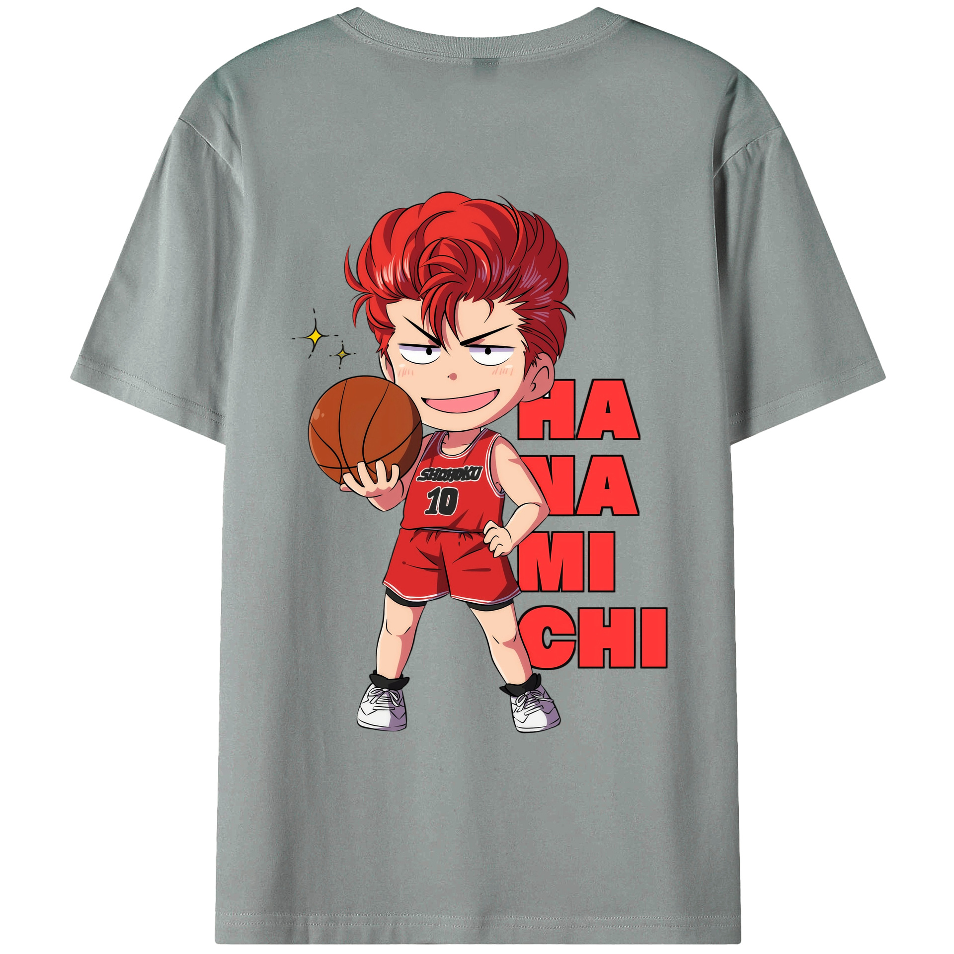 （画像用） SLAM DUNK／スラムダンク 綿100％ メンズ半袖Tシャツ（バックプリント） 通気性